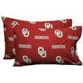 College Covers College Covers OKLPCSTPR Oklahoma Printed Pillow Case- Set of 2- Solid OKLPCSTPR